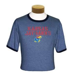 Kansas Jayhawks Ringer T Shirt:  Sports & Outdoors