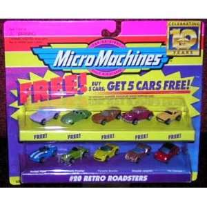   Micro Machines Retro Roadsters #20 Collection w/5 Bonus Cars: Toys