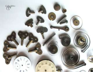 Vintage Pocket Watch Face Dials, Movements, Wathcases and Parts LOT 