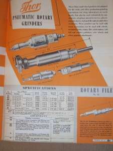 Vtg Independent Pneumatic Tool Co Catalog~Thor~Airplane  