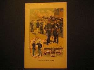 United States Navy And Marine Uniforms, Color Lith 1897  
