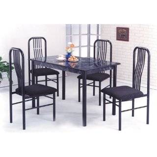  Ivory 5 pc Dinette Set, Table/Chair: Home & Kitchen