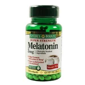 Natures Bounty Melatonin 5mg   60 SoftGels Health 