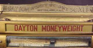 Antique Brass Dayton Moneyweight Store Scale Style 346  