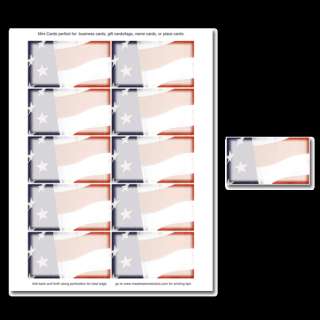 American Flag Patriotic Business Card Stock (Makes 500)  