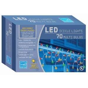  LED Light Set Icicle Multi Bulbs, 70 Ul Patio, Lawn 