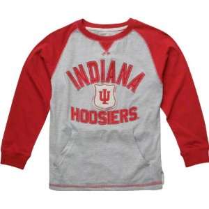 Indiana Hoosiers Youth adidas Cardinal Pouch Pocket Vintage Crewneck T 