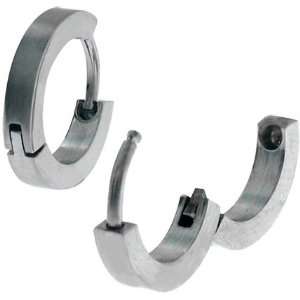  Inox Jewelry 316L Stainless Steel Huggy Earrings: Jewelry