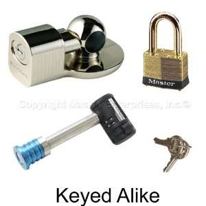  Master Lock   3 Trailer Locks Keyed Alike #3KA 377 4 