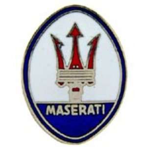  Maserati Logo Pin White 1 Arts, Crafts & Sewing