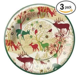 Ideal Home Range 10.5 Inches Paper Plates, Enchanted Forest Pattern, 8 