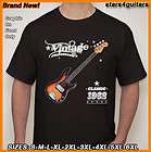 VINTAGE 1962 FENDER PRECISION BASS GUITAR BLACK T SHIRT All Sizes from 