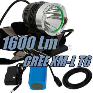 1600 Lumen CREE XML XM L T6 LED Bicycle Light HeadLight HeadLamp 