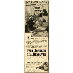  1911 Ad Iver Johnson Revolver Banker Gun Weapon Safety 