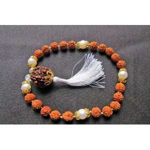   Rudraksha Pearl (Moti) Combination Hand Mala Bracelet 27+1 Guru Bead