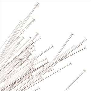  Silver Plated Head Pins 1 Inch/22 Gauge (50): Arts, Crafts 
