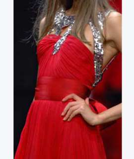 Hot Red Ball Casual Long Runway Prom Gown Evening Dress  