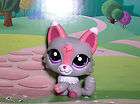 Littlest pet shop New/Loose Gray/Pink Wolf purple eyes #1921 Fox
