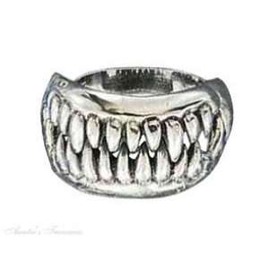  Sterling Silver Unisex Moveable Jaws Ring Size 7 Jewelry