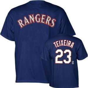 Mark Teixeira Majestic Navy Player Name & Number Texas Rangers Youth T 