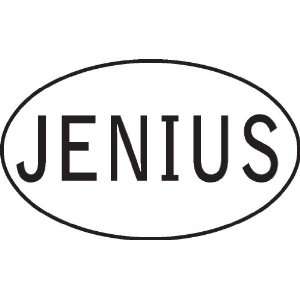  jenius genius funny sticker vinyl decal 5 x 3 