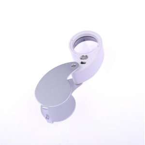    25mm LED 6 Shaped Jewelry Loupe Magnifier Silvery: Home Improvement