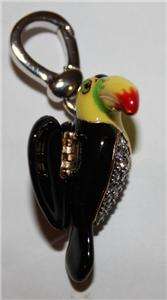NWT Juicy Couture Crystal TOUCAN CHARM Wings Move Silver FREE SHIP 