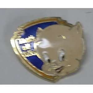    Vintage Enamel Pin Looney Tunes Porky Pig 
