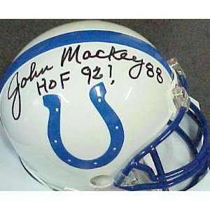 John Mackey autographed Baltimore Colts mini helmet