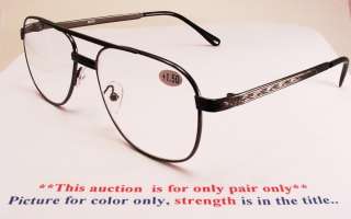   Aviator Style Unisex Reading Glasses Frame Width 5 1/2 +1.50 *R030