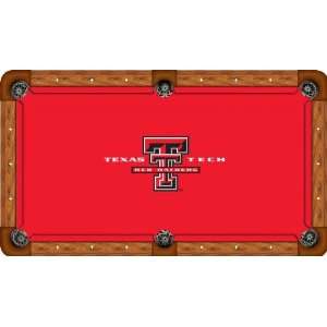  Texas Tech Pool Table Felt   Professional 8ft   Texas Tech Logo 