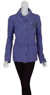 ESCADA SPORT Lavender Beaded Jacket Coat LARGE NEW  
