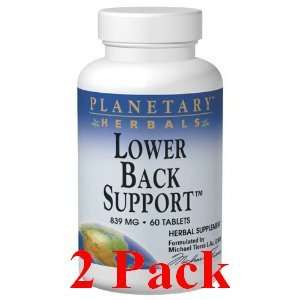  2 Pack of Planetary Herbals Lower Back Support, 120 