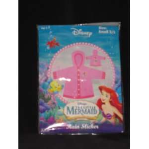    Disneys the Little Mermaid Ariel Rain Coat Slicker Size 2/3 Baby
