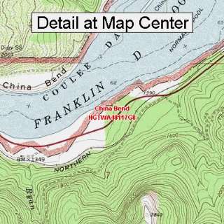 USGS Topographic Quadrangle Map   China Bend, Washington 