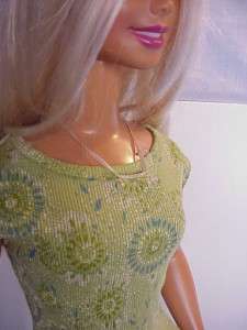My Size Barbie Green & Teal Circles Ribbed Knit Top  
