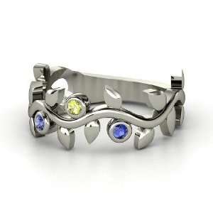  Liana Ring with Three Gems, Sterling Silver Ring with 