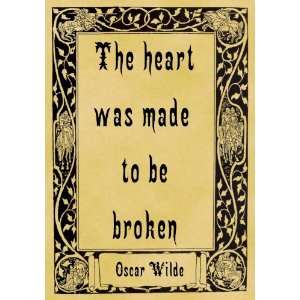  A4 Size Parchment Poster Oscar Wilde Heart