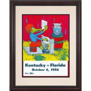 1956 Florida Gators vs Kentucky Wildcats 8 1/2 x 11 Framed Historic 