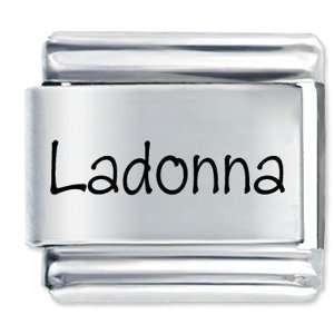  Name Ladonna Gift Laser Italian Charm: Pugster: Jewelry
