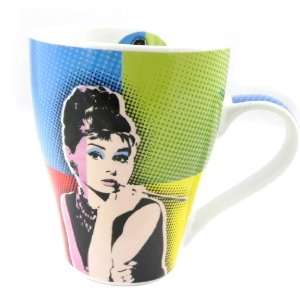  Porcelain mug Audrey Hepburn pop art.: Home & Kitchen