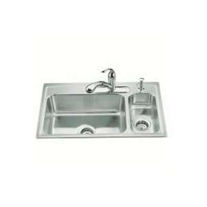  Kohler K 3347R 4 Toccata High/Low Self Rim Kitchen Sink 
