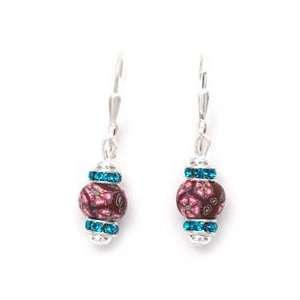   Retired Small Bead Earrings with Swarovski Crystal 