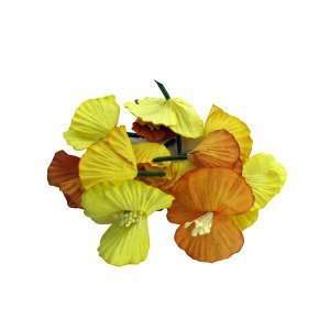  12 Tropical Paper Flowers Pack Of 136