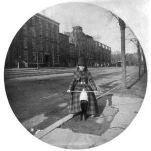   Girl,riding clothes,crop,Washington,DC street,1885 95