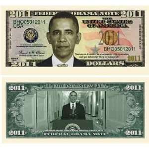  Set of 10 Bills  Barack Obama 2011 Commemorative Money 