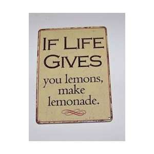   : If Life gives you lemons make Lemonade Metal Magnet: Home & Kitchen
