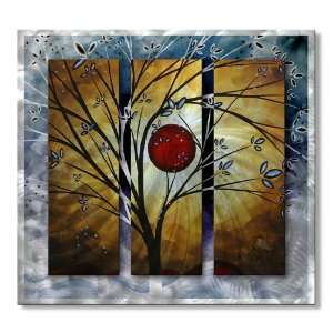  Blue Blossoms Abstract Metal Wall Art by Megan Duncanson 