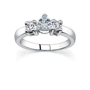  1.36 CT TRILLION DIAMOND PLATINUM RING NEW Jewelry