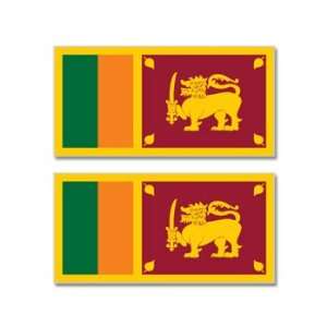 Sri Lanka Country Flag   Sheet of 2   Window Bumper Stickers